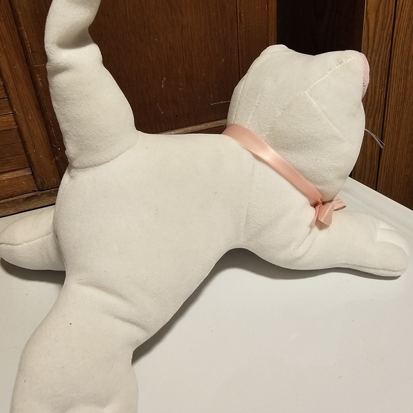 Pound Purries Vintage 1980s White and Pink Stuffed Cat Toy - Picture 3 of 5